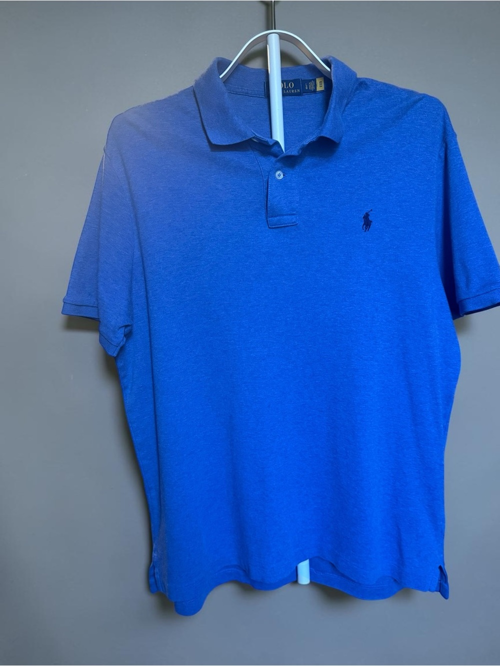 Polo by Ralph Lauren Men's Royal Blue Mesh Polo with Pony Logo